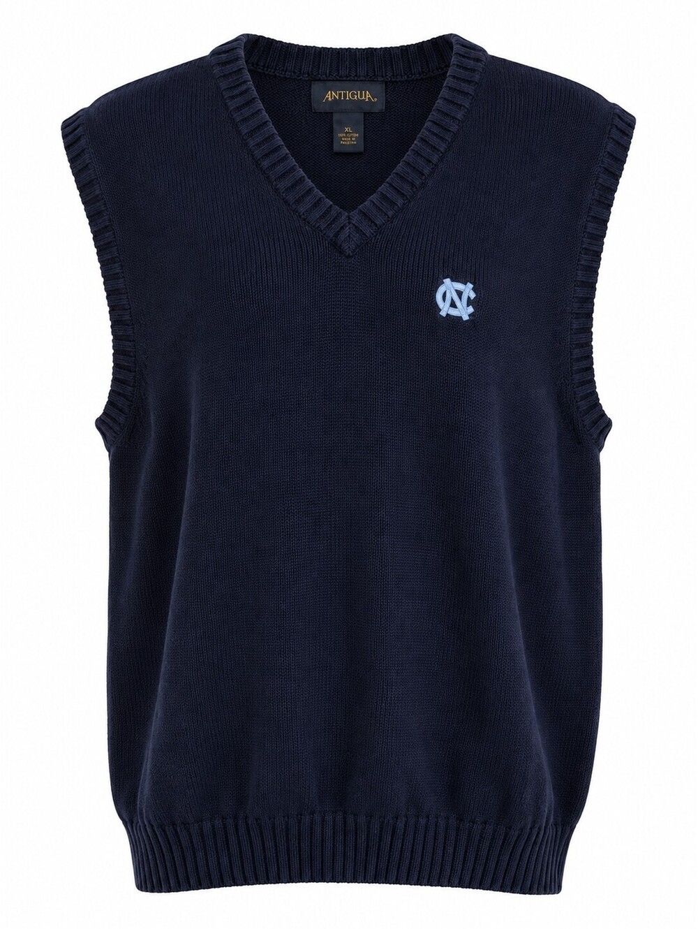 Vintage 90s Antigua UNC Tar Heels Sweater Vest XL Unisex Navy Cotton Preppy